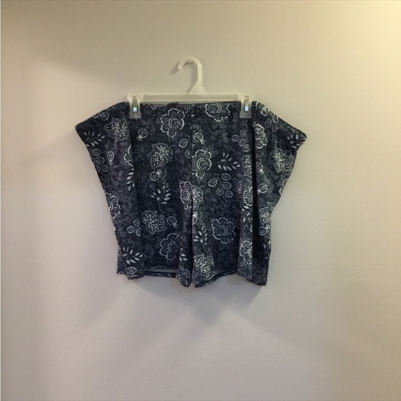 Lucky Brand 2X drawstring waist lounge shorts no pockets navy and white … - Picture 2 of 10